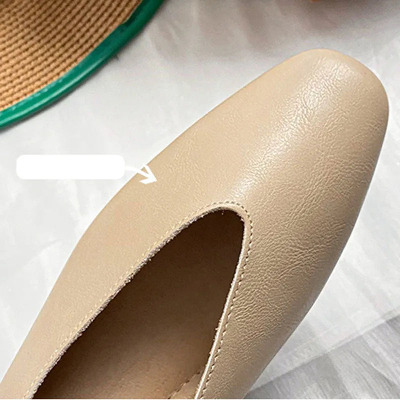 Elise | Square-Toe Low Heeled Flats